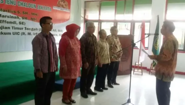 Rektor Universitas Ibnu Chaldun Lantik Pejabat di Lingkup Kampus