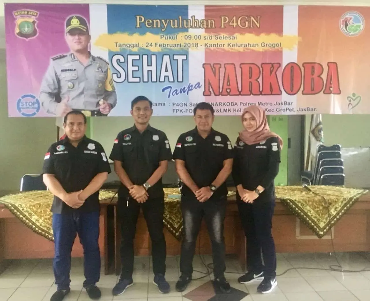 Polres Jakbar Berikan Penyuluhan Bahaya Narkoba Kepada Warga Grogol 