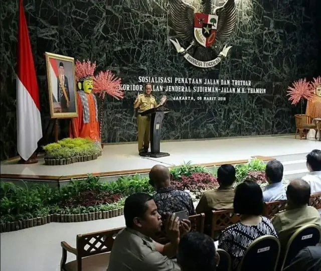 Gubernur DKI Sosialisasikan Penataan Pedestarian Sudirman-Thamrin