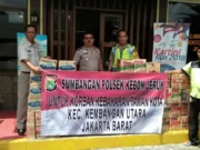 Polsek Kebun Jeruk Buka Posko Peduli Kemanusiaan di Lokasi Kebakaran Taman Kota