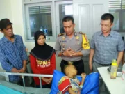 Tim Jumat Barokah Polresta Pekanbaru Besuk Anak Menderita Gizi Buruk